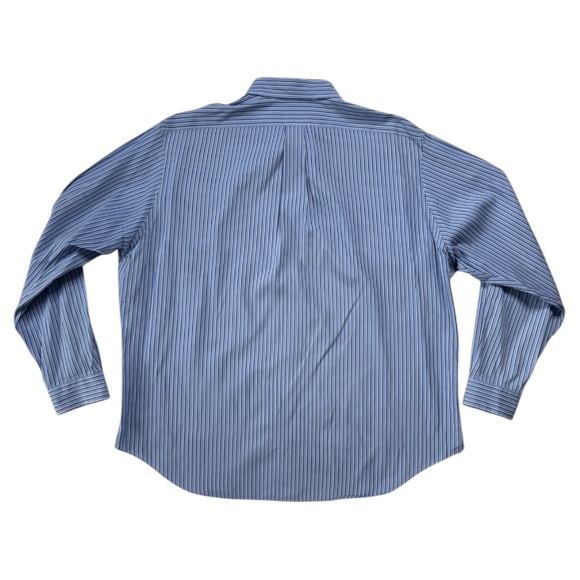 Ralph Lauren Business Mens Classic Fit Blue White Pinstripe Button Up 18 36/37 - Picture 4 of 9